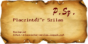 Placzintár Szilas névjegykártya
